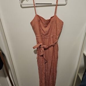 Shinestar Coral Cropped Jumpsuit